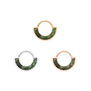Harmonic Clicker with Moss Agate Clickers Buddha Jewelry