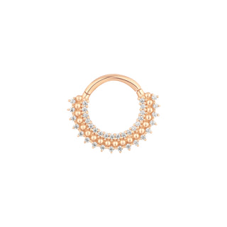 Heart of Gold - CZ - Clicker Clickers Buddha Jewelry Rose Gold 5/16"