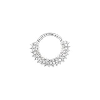 Heart of Gold - CZ - Clicker Clickers Buddha Jewelry White Gold 5/16"