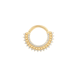 Heart of Gold - CZ - Clicker Clickers Buddha Jewelry Yellow Gold 5/16"