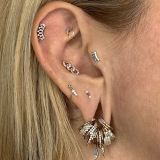 Ghost Flower - Grey Diamond  - Threadless End Threadless Ends Buddha Jewelry