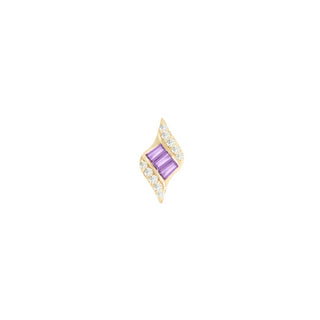 Intrigue - Amethyst - Threadless End Threadless Ends Buddha Jewelry Yellow Gold