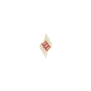 Intrigue - Garnet - Threadless End Threadless Ends Buddha Jewelry Yellow Gold