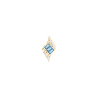 Intrigue - London Blue Topaz - Threadless End Threadless Ends Buddha Jewelry Yellow Gold