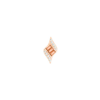 Intrigue - Orange Garnet - Threadless End Threadless Ends Buddha Jewelry Rose Gold