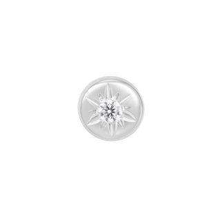 Lark - CZ - Threadless End Threadless Ends Buddha Jewelry White Gold