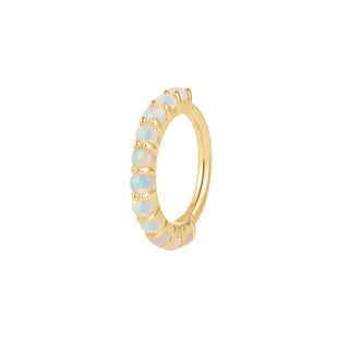 Lillia - Opal - Clicker Clickers Buddha Jewelry Yellow Gold 1/4"