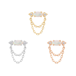 Limitless - Opal + CZ - Threadless End Threadless Ends Buddha Jewelry