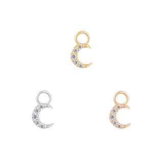 Lunette - CZ - Gold Charm Charms Buddha Jewelry