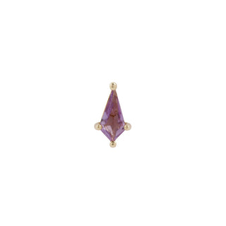 Mini Soho - Kite Cut Amethyst - Threadless End Threadless Ends Buddha Jewelry Rose Gold