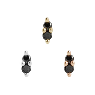 Mishka 2 - Black Diamond - Threadless End Threadless Ends Buddha Jewelry