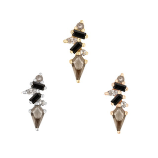 Mixt - Smoky Quartz + Black Spinel - Threadless End Threadless Ends Buddha Jewelry