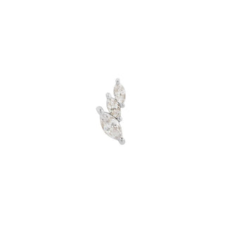 Multiplicity - CZ - Threadless End Threadless Ends Buddha Jewelry White Gold Right