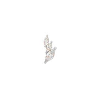 Multiplicity - CZ - Threadless End Threadless Ends Buddha Jewelry White Gold Left