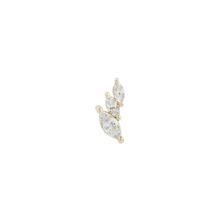 Multiplicity - CZ - Threadless End Threadless Ends Buddha Jewelry Yellow Gold Right