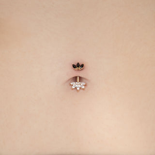 Moet - Black Spinel Threadless End Threadless Ends Buddha Jewelry