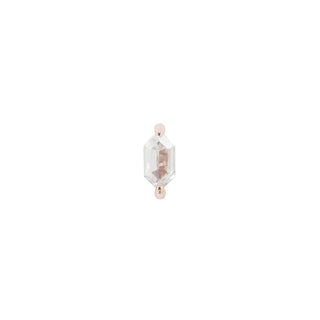 Oh My My - Hex Cut CZ - Threadless End Threadless Ends Buddha Jewelry Rose Gold