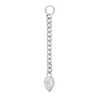 Painkiller Chain Charm - CZ Charms Buddha Jewelry White Gold