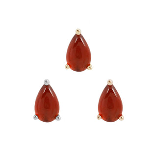Pear - Garnet - Threadless End Threadless Ends Buddha Jewelry   