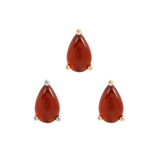 Pear - Garnet - Threadless End Threadless Ends Buddha Jewelry