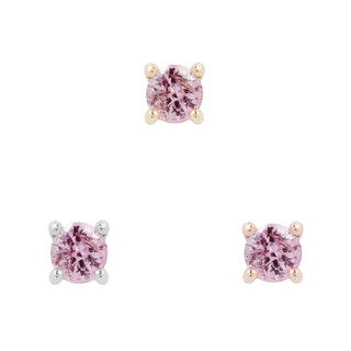 Pink Sapphire Prong Threadless Ends Buddha Jewelry