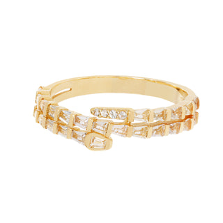 RION x Buddha Jewelry Prodigy Finger Ring - White Sapphire Finger Rings RION x Buddha Jewelry Yellow Gold