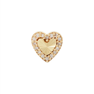 Rebel Heart - Diamond - Threadless End Threadless Ends Buddha Jewelry Yellow Gold