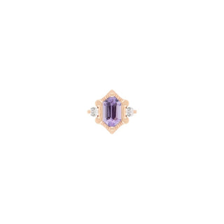 Reyna - Amethyst - Threadless End Threadless Ends Buddha Jewelry Rose Gold