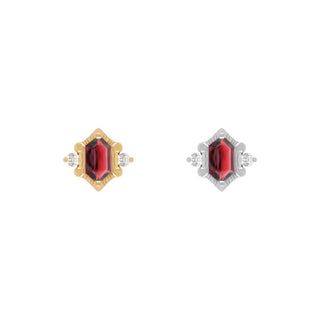 Reyna - Garnet - Threadless End Threadless Ends Buddha Jewelry