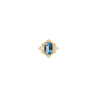 Reyna - London Blue Topaz - Threadless End Threadless Ends Buddha Jewelry Yellow Gold