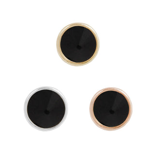 Round Reverse Set - Black Spinel - Threadless End Threadless Ends Buddha Jewelry