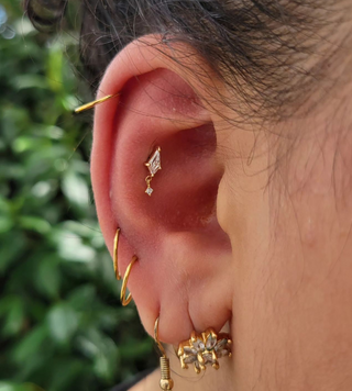 It's All Happening - Dangle CZ - Threadless End Threadless Ends Buddha Jewelry