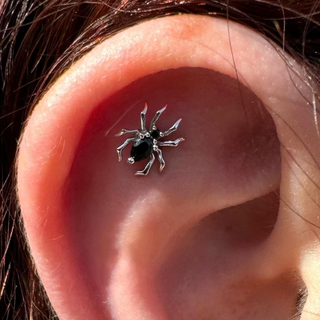 Arachne - Black Spinel - Threadless End Threadless Ends Buddha Jewelry