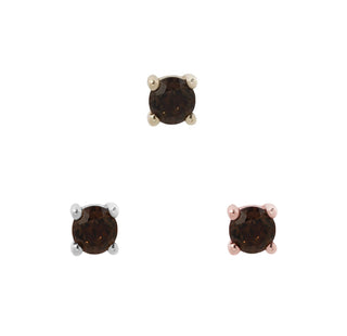 Smoky Quartz Prong - Threadless End Threadless Ends Buddha Jewelry