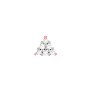 Vain - Diamond - Threadless End Threadless Ends Buddha Jewelry Rose Gold