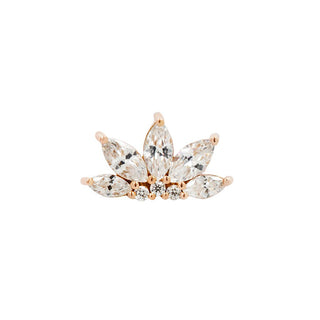 Valentina - CZ - Threadless End Threadless Ends Buddha Jewelry Rose Gold