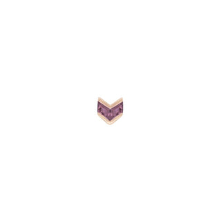Vande - Amethyst - Threadless End Threadless Ends Buddha Jewelry Rose Gold
