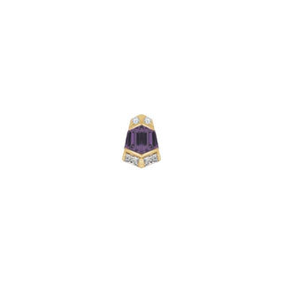 Vera - Amethyst - Threadless End Threadless Ends Buddha Jewelry Yellow Gold