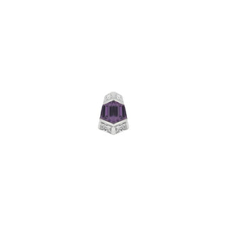 Vera - Amethyst - Threadless End Threadless Ends Buddha Jewelry White Gold
