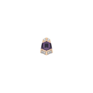 Vera - Amethyst - Threadless End Threadless Ends Buddha Jewelry Rose Gold