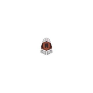 Vera - Garnet - Threadless End Threadless Ends Buddha Jewelry White Gold
