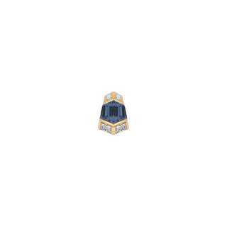 Vera - London Blue Topaz - Threadless End Threadless Ends Buddha Jewelry Yellow Gold