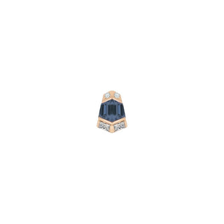 Vera - London Blue Topaz - Threadless End Threadless Ends Buddha Jewelry Rose Gold