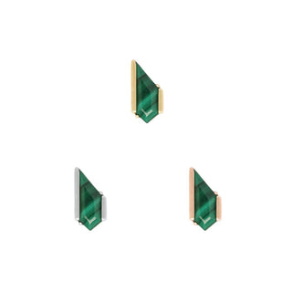 Vinyl Threadless End with Malachite Threadless Ends Buddha Jewelry