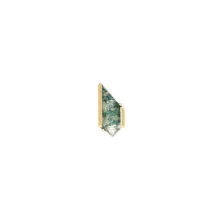 Vinyl Threadless End with Moss Agate Threadless Ends Buddha Jewelry Yellow Gold