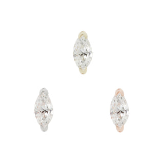 Zuri Marquise Swarovski CZ - Threadless End Threadless Ends Buddha Jewelry