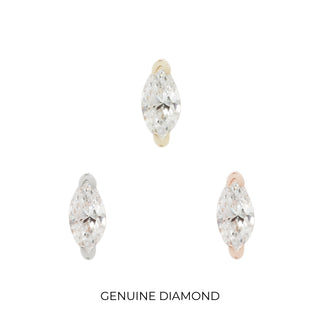 Zuri Marquise Genuine Diamond - Threadless End Threadless Ends Buddha Jewelry