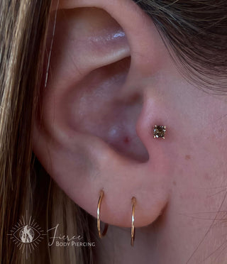 Smoky Quartz Prong - Threadless End Threadless Ends Buddha Jewelry
