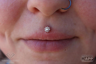 Eloise Flower - Mercury Mist Topaz - Threadless End Threadless Ends Buddha Jewelry
