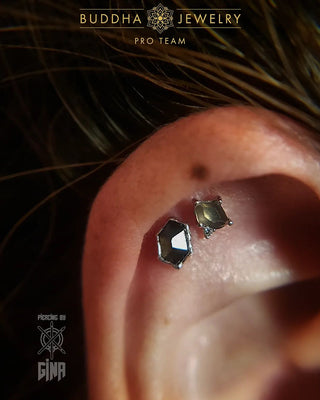 Elicit - Smoky Quartz + CZ - Threadless End Threadless Ends Buddha Jewelry